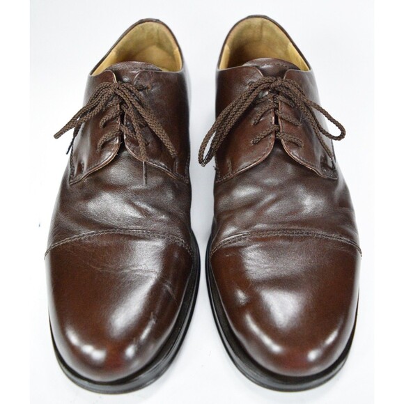 Joseph & Feiss Men\'s Size 8.5 Cap Toe Oxfords Brown Leather main image 9